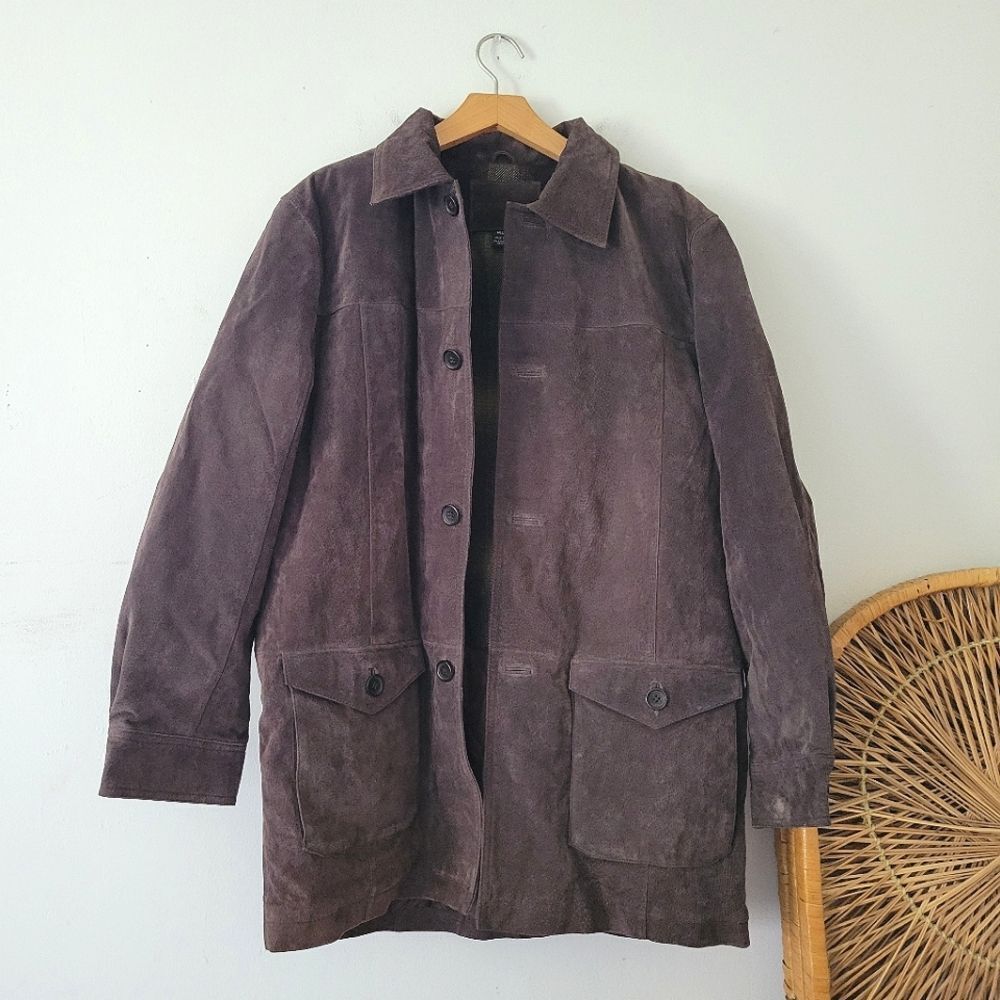 Knightsbridge Leather Coat NWT Brown M